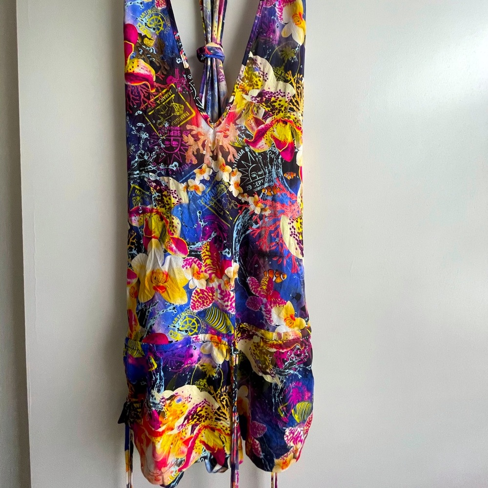 Luli Fama T back romper beach ready swim cover